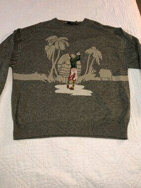 Bobby Jones Hand Intarsia Knit Golf Sweater, Size XXL